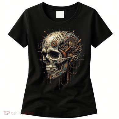 Steampunk Skull Mechanics Gear Victorian-era Sci-fi Vintage Women's T-Shirt