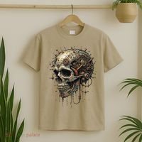 Steampunk Skull Mechanics Gear Victorian-era Sci-fi Vintage T-Shirt thumb 2