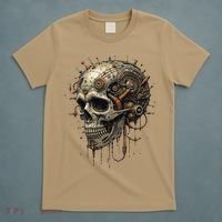 Steampunk Skull Mechanics Gear Victorian-era Sci-fi Vintage T-Shirt thumb 5