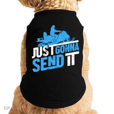 Snowmobiling Snow Machine Snowmobile - Just Gonna Send It Doggie Tank