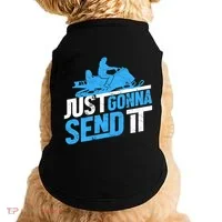 Snowmobiling Snow Machine Snowmobile - Just Gonna Send It Doggie Tank thumb 0