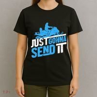 Snowmobiling Snow Machine Snowmobile - Just Gonna Send It T-Shirt thumb 4
