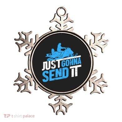 Snowmobiling Snow Machine Snowmobile - Just Gonna Send It Ornament