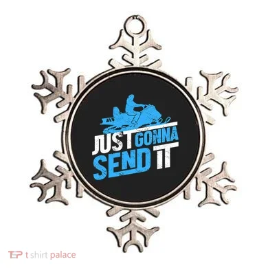 Snowmobiling Snow Machine Snowmobile - Just Gonna Send It Ornament