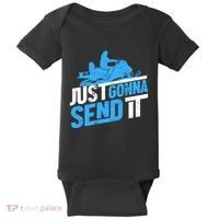 Snowmobiling Snow Machine Snowmobile - Just Gonna Send It Baby Bodysuit thumb 0