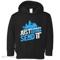 Snowmobiling Snow Machine Snowmobile - Just Gonna Send It Toddler Hoodie thumb 0