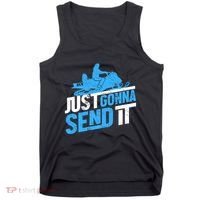 Snowmobiling Snow Machine Snowmobile - Just Gonna Send It Tank Top thumb 0