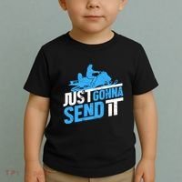 Snowmobiling Snow Machine Snowmobile - Just Gonna Send It Toddler T-Shirt thumb 2