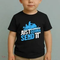 Snowmobiling Snow Machine Snowmobile - Just Gonna Send It Toddler T-Shirt thumb 2