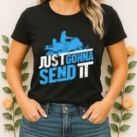 Snowmobiling Snow Machine Snowmobile - Just Gonna Send It Women's T-Shirt thumb 2