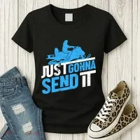 Snowmobiling Snow Machine Snowmobile - Just Gonna Send It Women's T-Shirt thumb 3