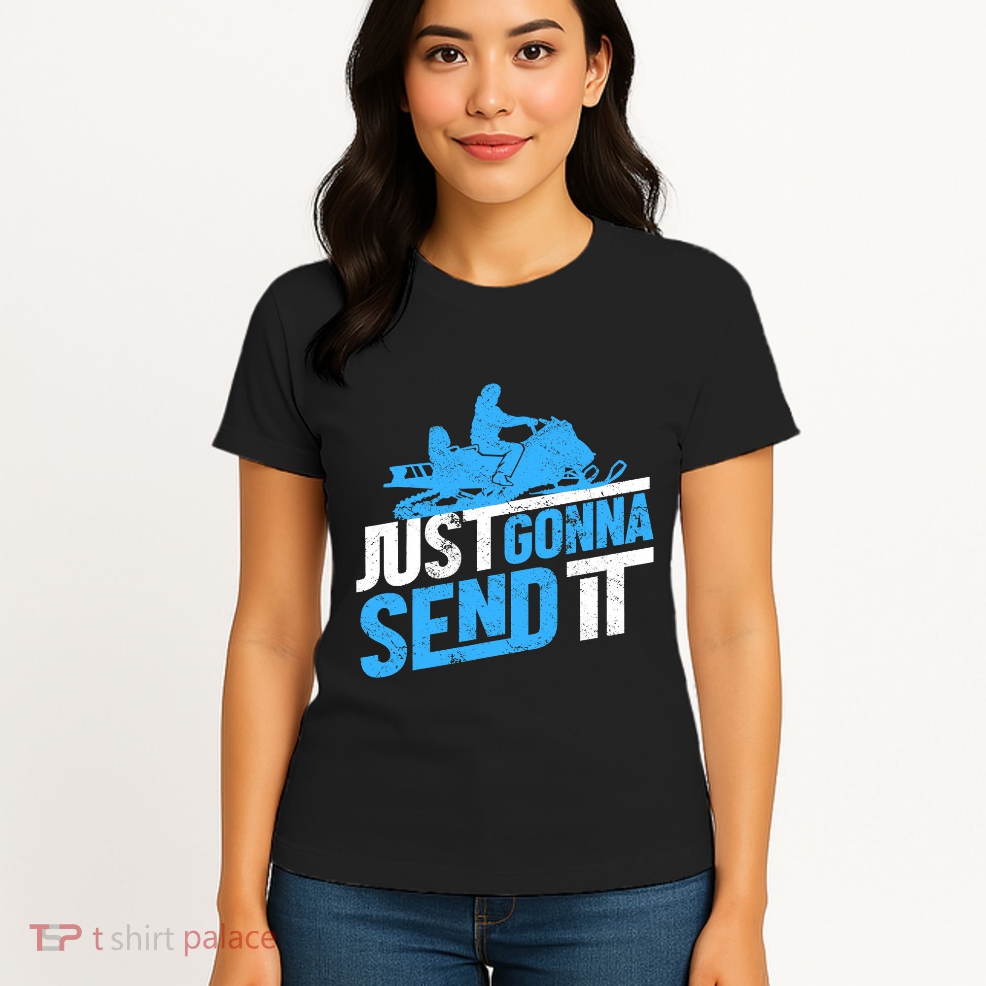 Snowmobiling Snow Machine Snowmobile - Just Gonna Send It Women's T-Shirt