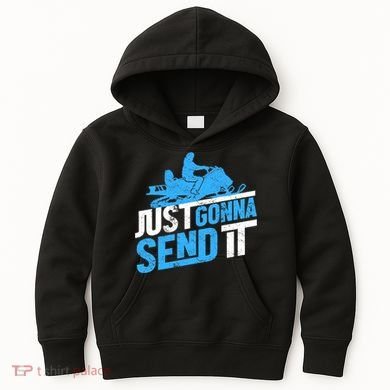 Snowmobiling Snow Machine Snowmobile - Just Gonna Send It Kids Hoodie