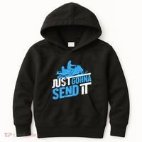 Snowmobiling Snow Machine Snowmobile - Just Gonna Send It Kids Hoodie thumb 0