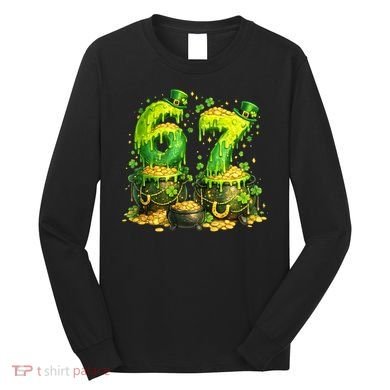 Six Seven Meme 67 St Patricks Day Shamrock Long Sleeve Shirt