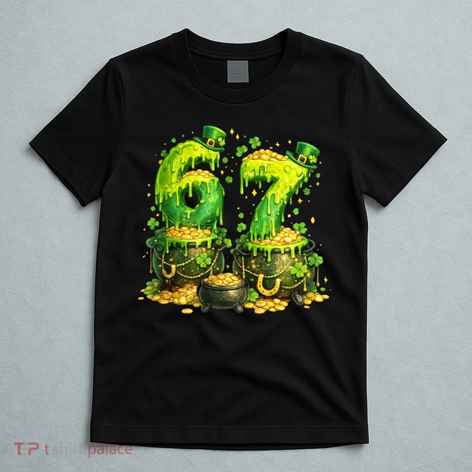 Six Seven Meme 67 St Patricks Day Shamrock T-Shirt