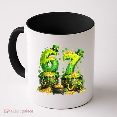 Six Seven Meme 67 St Patricks Day Shamrock Coffee Mug