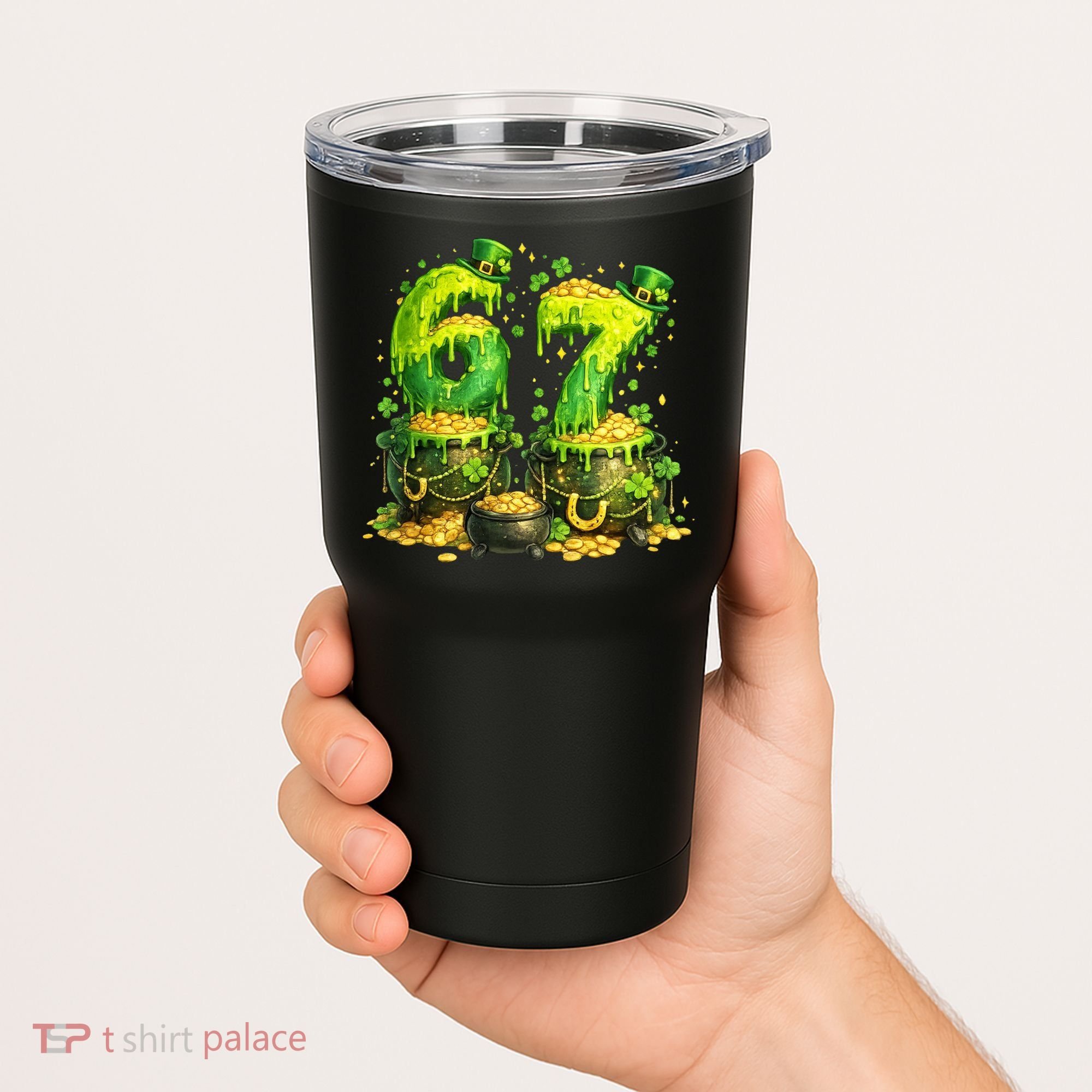 Six Seven Meme 67 St Patricks Day Shamrock Tumbler