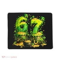 Six Seven Meme 67 St Patricks Day Shamrock Mousepad thumb 0