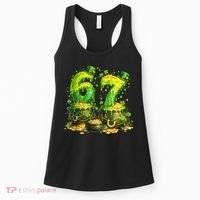 Six Seven Meme 67 St Patricks Day Shamrock Women's Tank Top thumb 0