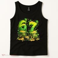 Six Seven Meme 67 St Patricks Day Shamrock Tank Top thumb 2