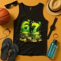 Six Seven Meme 67 St Patricks Day Shamrock Tank Top thumb 4