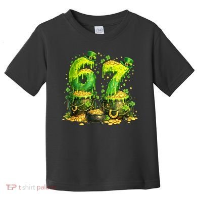 Six Seven Meme 67 St Patricks Day Shamrock Toddler T-Shirt