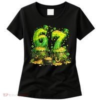 Six Seven Meme 67 St Patricks Day Shamrock Women's T-Shirt thumb 0