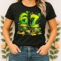 Six Seven Meme 67 St Patricks Day Shamrock Women's T-Shirt thumb 2