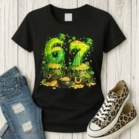 Six Seven Meme 67 St Patricks Day Shamrock Women's T-Shirt thumb 3