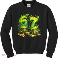 Six Seven Meme 67 St Patricks Day Shamrock Kids Sweatshirt thumb 0