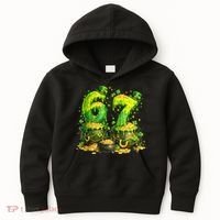 Six Seven Meme 67 St Patricks Day Shamrock Kids Hoodie thumb 0