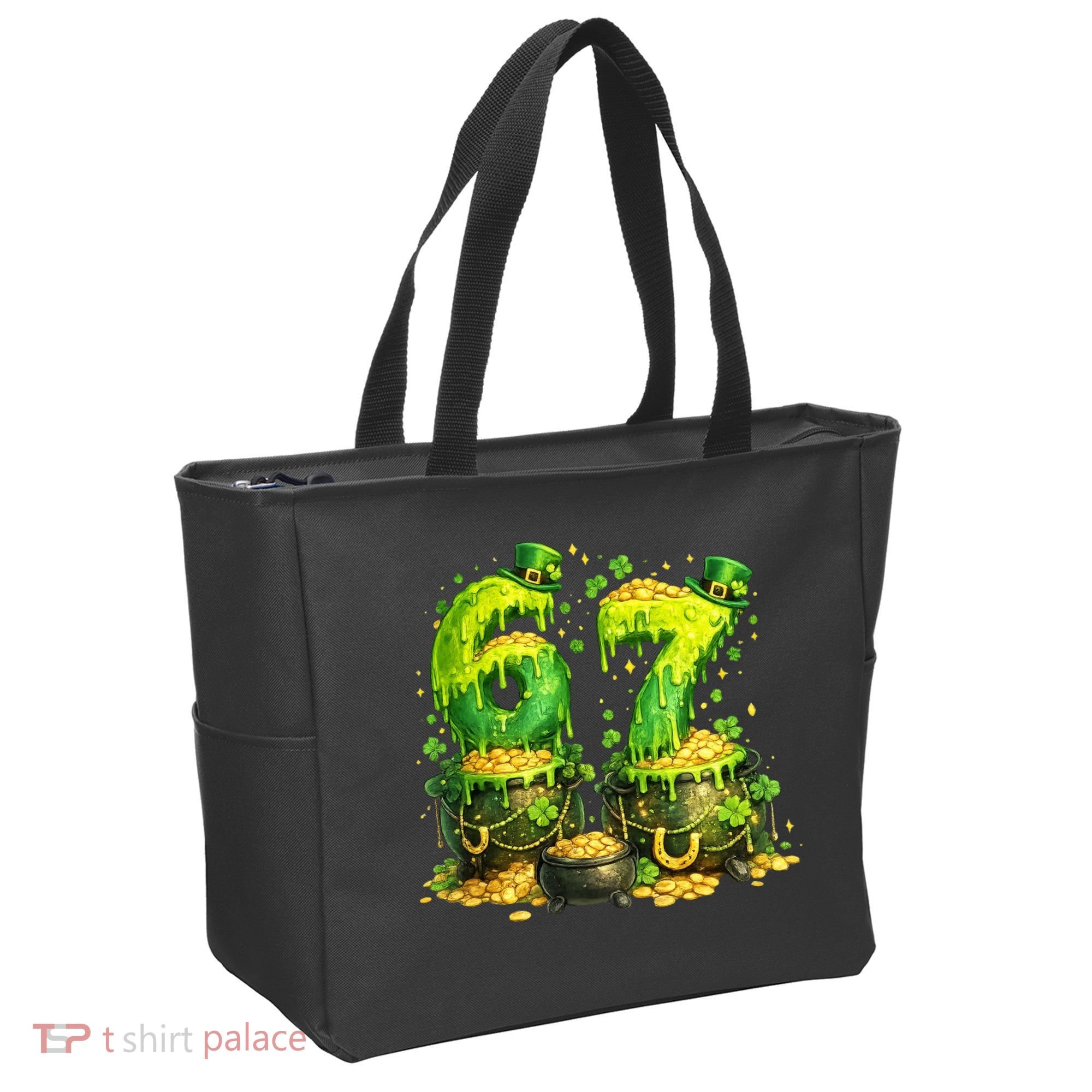 Six Seven Meme 67 St Patricks Day Shamrock Tote Bag