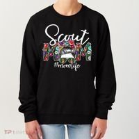 Scouting Scout Mom Life Messy Bun Hair Women's Sweatshirt thumb 0