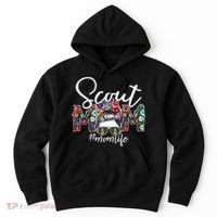 Scouting Scout Mom Life Messy Bun Hair Hoodie thumb 0
