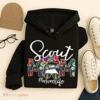 Scouting Scout Mom Life Messy Bun Hair Hoodie thumb 4