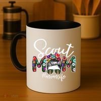 Scouting Scout Mom Life Messy Bun Hair Coffee Mug thumb 4