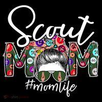 Scouting Scout Mom Life Messy Bun Hair Coffee Mug thumb 5