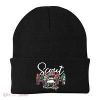 Scouting Scout Mom Life Messy Bun Hair Beanie thumb 0