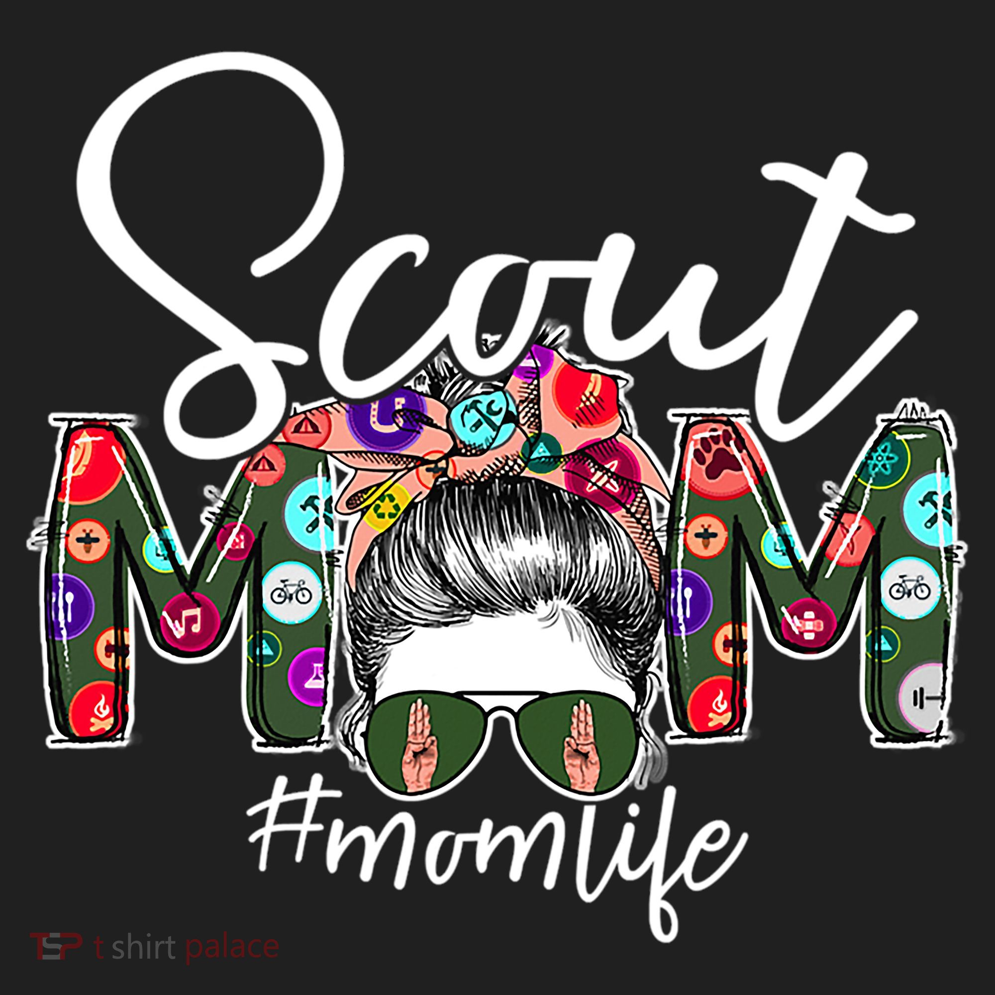 Scouting Scout Mom Life Messy Bun Hair Beanie