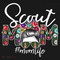 Scouting Scout Mom Life Messy Bun Hair Ornament thumb 1