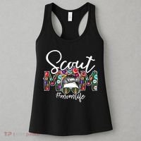 Scouting Scout Mom Life Messy Bun Hair Women's Tank Top thumb 3