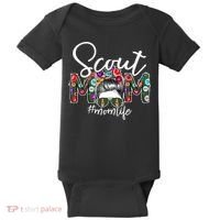 Scouting Scout Mom Life Messy Bun Hair Baby Bodysuit thumb 0