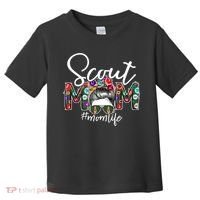 Scouting Scout Mom Life Messy Bun Hair Toddler T-Shirt thumb 0