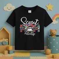 Scouting Scout Mom Life Messy Bun Hair Toddler T-Shirt thumb 3