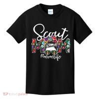 Scouting Scout Mom Life Messy Bun Hair Kids T-Shirt thumb 0