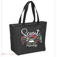 Scouting Scout Mom Life Messy Bun Hair Tote Bag thumb 2