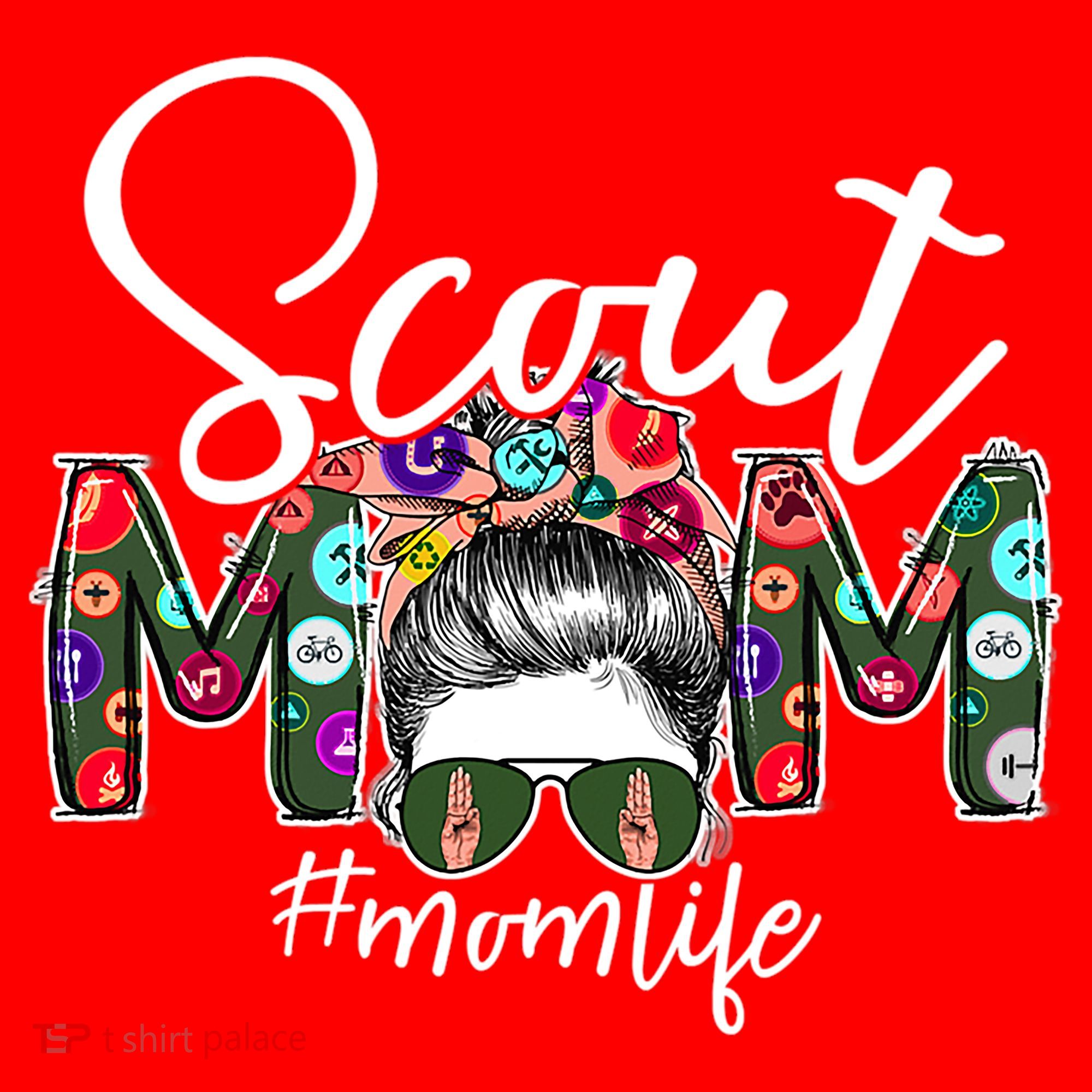 Scouting Scout Mom Life Messy Bun Hair Santa Hat