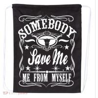 Somebody Save Me From Myself Country Music Drawstring Bag thumb 0