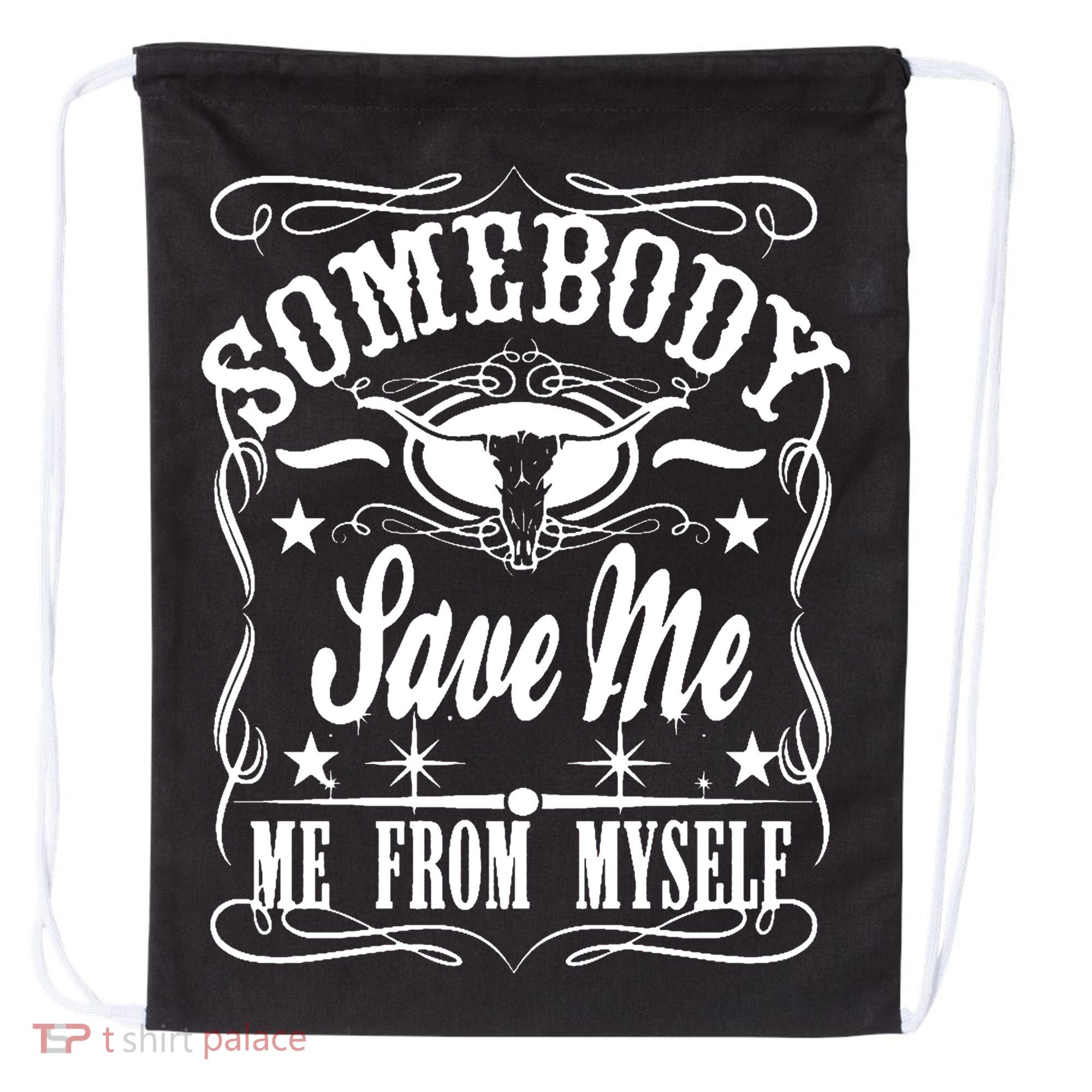Somebody Save Me From Myself Country Music Drawstring Bag